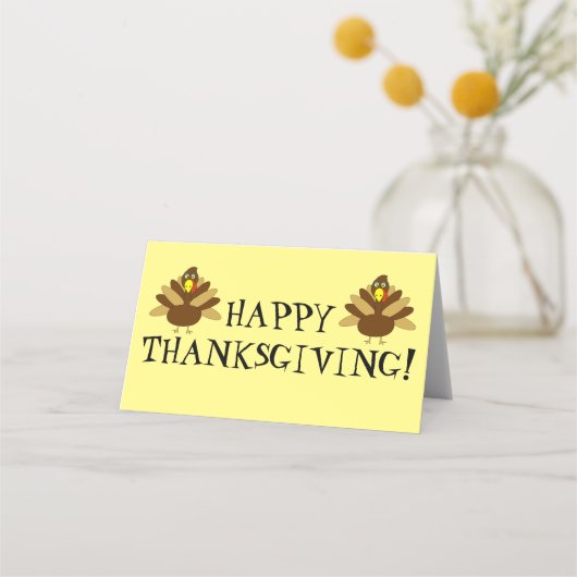 Maßgeschneiderte Türkei Erntedank Platzkarte (Rückseite)