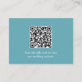 Maßgeschneiderte türkisfarbene Einsteckkarten Begleitkarte (Rückseite)