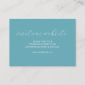 Maßgeschneiderte türkisfarbene Einsteckkarten Begleitkarte (Vorderseite)