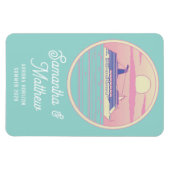 Maßgeschneiderte Türsignierung Moderne Retro-Namen Magnet (Horizontal)