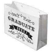 Maßgeschneiderte Typografie Große Geschenktüte (Rückseite Schrägansicht)