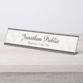 Maßgeschneiderte Typografie Moderner, eleganter we Schreibtischnamensplakette (Vorderseite )