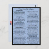 Maßgeschneiderte U.S. Bill of Rights/1. 10 Änderun Postkarte (Vorne/Hinten)