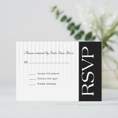 Maßgeschneiderte UAWG mit feinen Streifen RSVP Karte (Stehend Vorderseite)