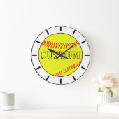 Maßgeschneiderte Uhr für weiße Softballwände (Zuhause)