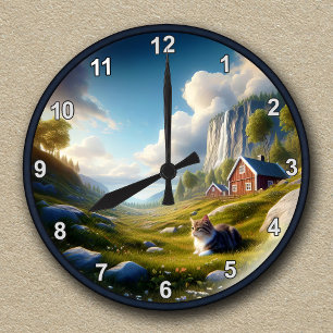Maßgeschneiderte Uhr mit norwegischer Waldkatze