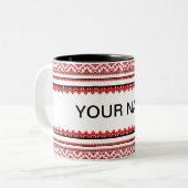 Maßgeschneiderte ukrainische bestickte Tasse (Vorderseite Links)