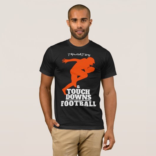 Maßgeschneiderte und Touchdowns Football T - Shirt (Vorne ganz)