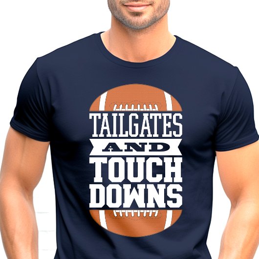 Maßgeschneiderte und Touchdowns Fußball Sports T-Shirt