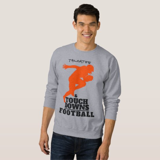 Maßgeschneiderte und Touchdowns Fußball Sweatshirt (Vorne ganz)