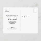 Maßgeschneiderte Uni mit Foto-Ankündigung Ankündigungspostkarte (Rückseite)