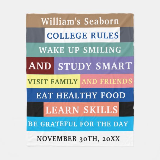 Maßgeschneiderte Uni sorgt für den unangenehmen Üb Fleecedecke (Vorderseite)