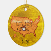 Maßgeschneiderte US-Karte Lasse Weihnachtsgnomes B Keramik Ornament (Links)