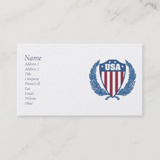 Maßgeschneiderte USA Emblem Business Cards Visitenkarte (Vorderseite)