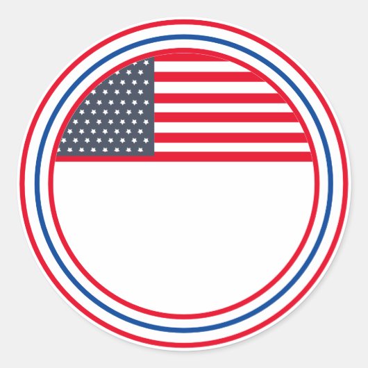 Maßgeschneiderte USA Flag 4. Juli Runder Aufkleber (Vorderseite)