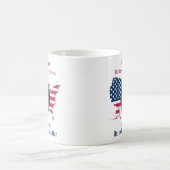 Maßgeschneiderte USA Flag Map Naturalized Citizen Kaffeetasse (Mittel)