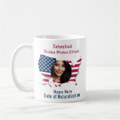 Maßgeschneiderte USA Flag Map Naturalized Citizen Kaffeetasse (Links)