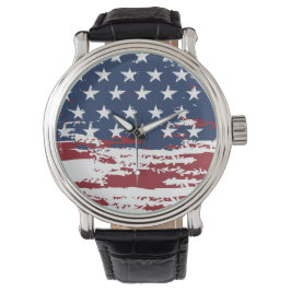 Maßgeschneiderte USA Flag Watch Armbanduhr