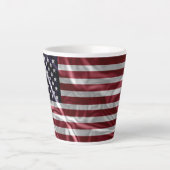 Maßgeschneiderte USA-Flagge, Red White Stripes Sta Milchtasse (Vorderseite)