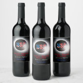 Maßgeschneiderte USA Gesamte Sonnenfinsternis 2017 Weinetikett (Flaschen)