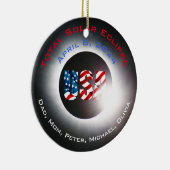 Maßgeschneiderte USA Gesamte Sonnenfinsternis 8. A Keramik Ornament (Rechts)