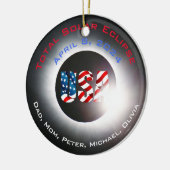 Maßgeschneiderte USA Gesamte Sonnenfinsternis 8. A Keramik Ornament (Links)