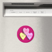 Maßgeschneiderte Valentine Candy Hearts Magnet (In Situ (Geschirrspüler))