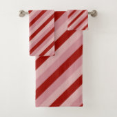 Maßgeschneiderte Valentinstreifen Badhandtuch Set (Insitu)