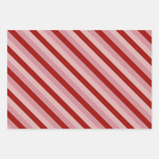 Maßgeschneiderte Valentinstreifen Geschenkpapier Set (Vorderseite 2)