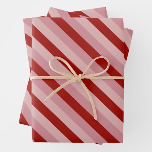 Maßgeschneiderte Valentinstreifen Geschenkpapier Set (Beispiel)