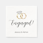 Maßgeschneiderte Verlobte Weißgold Diamant Hochzei Serviette (Vorderseite)