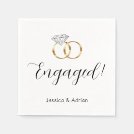 Maßgeschneiderte Verlobte Weißgold Diamant Hochzei Serviette
