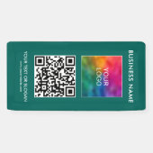 Maßgeschneiderte vertikale, moderne QR-Code-Busine Banner (Horizontal)