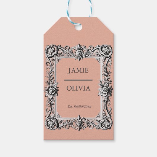 Maßgeschneiderte Viktorianische Scrollrahmen - Hoc Geschenkanhänger (Vorderseite)