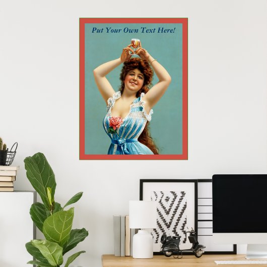 Maßgeschneiderte Vintage Bierwerbung Poster (Heimbüro)