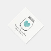 Maßgeschneiderte Vintage Monogramm-Mason-Glas Hoch Serviette (Ecke)