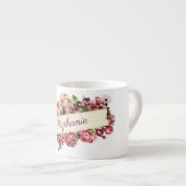 Maßgeschneiderte Vintage Niedliche Girly Floral Br Espressotasse (Vorderseite Rechts)