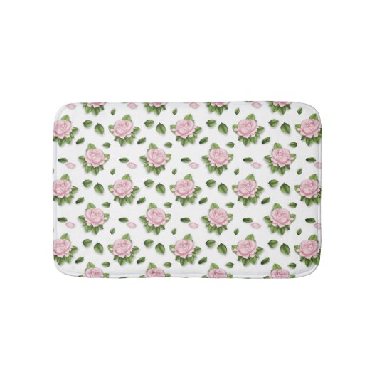 Maßgeschneiderte Vintage Rose Badematte (Vorderseite)