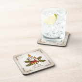 Maßgeschneiderte Vintage Weihnachtskerze Getränkeuntersetzer (Rechte Seite)