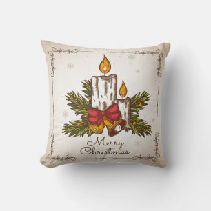 Maßgeschneiderte Vintage Weihnachtskerze Kissen
