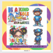 Maßgeschneiderte Vinyl-Sticker- Autismus-Bewusstse Aufkleber (Blatt)