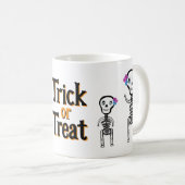 Maßgeschneiderte Vinyl Sticker Happy Skelette Kaffeetasse (VorderseiteRechts)