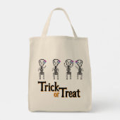 Maßgeschneiderte Vinyl Sticker Happy Skelette Tragetasche (Rückseite)