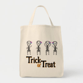 Maßgeschneiderte Vinyl Sticker Happy Skelette Tragetasche