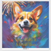 Maßgeschneiderte Vinyl Sticker mit fröhlich und sp (Blatt)