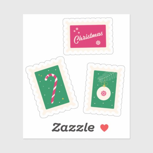 Maßgeschneiderte Vinyl Sticker Porto Weihnachtsfei (Blatt)