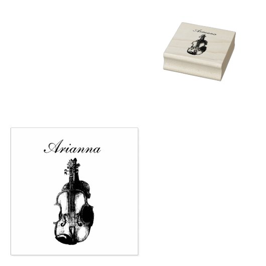 Maßgeschneiderte Violine-Briefmarke Gummistempel (Stempel)