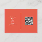 Maßgeschneiderte Visitenkarte Floral Orange (Rückseite)