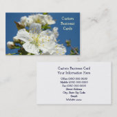 Maßgeschneiderte Visitenkarten Blüten Blühen Blaue Visitenkarte (Vorne/Hinten)