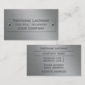Maßgeschneiderte Visitenkarten für Metal Look Visitenkarte (Vorne/Hinten)